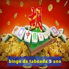 bingo da tabuada 5 ano