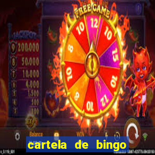 cartela de bingo cha de panela